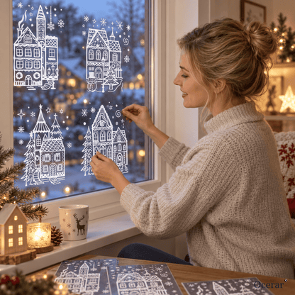 FrostHaven Weihnachts-Fensteraufkleber
