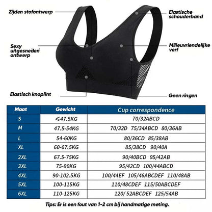 1+1 GRATIS | AirFlex™ – Atmungsaktiver Sport-BH ohne Bügel für maximalen Komfort & Halt