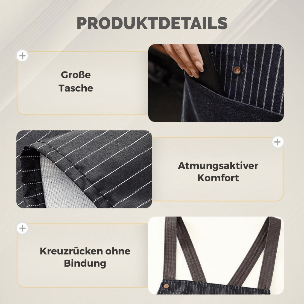 1+1 GRATIS PAKET - Wasserdichte Schürze mit Kreuz-Rücken-Design | WaterShield