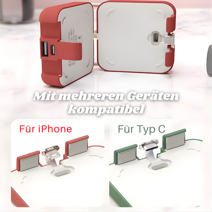 TravelCharge™ | Faltbarer Handyhalter mit Powerbank