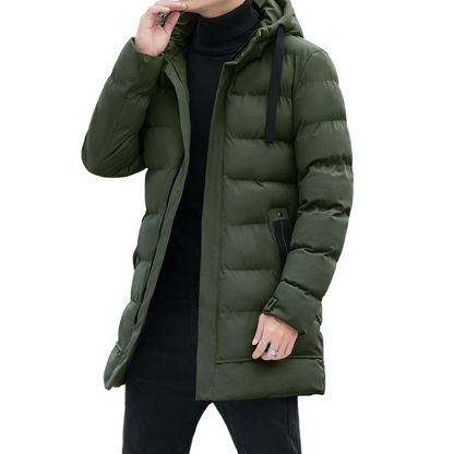 Kapuzen Winterjacke winddicht mit langem Schnitt