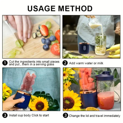 Kabelloser Mini Mixer 2-in-1 mit To-Go-Becher
