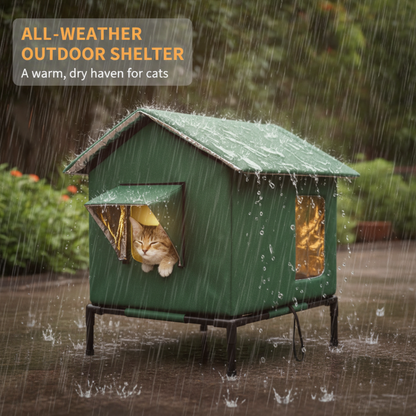 Wetterfestes Katzenhaus für draußen – wasserdicht & warm für kalte Tage