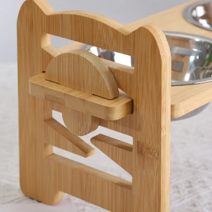 GlideBowl – Erhöhter Futternapf-Ständer aus Holz | 50 % RABATT