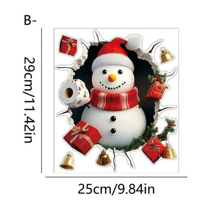 3D Weihnachtsmann Wandsticker aus PVC