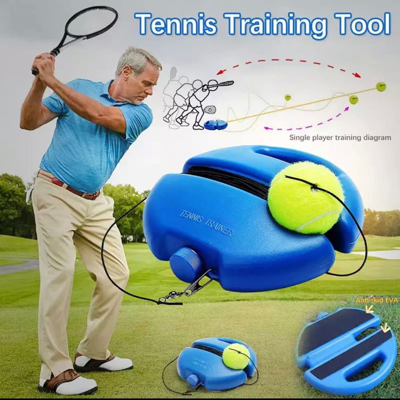 SoloRally™ | Tennis-Trainer für effektives Training ohne Partner