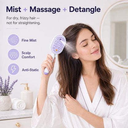 Entwirrbürste mit Kopfhautmassage & Feuchtigkeit – sanft entwirren ohne Ziepen