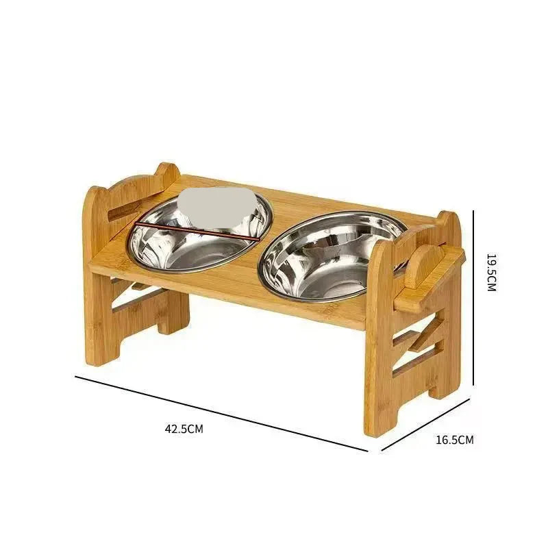 GlideBowl – Erhöhter Futternapf-Ständer aus Holz | 50 % RABATT