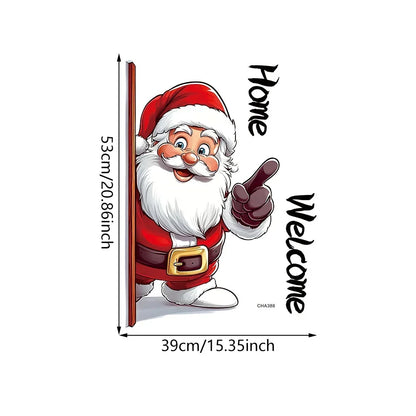 3D Weihnachtsmann Wandsticker aus PVC