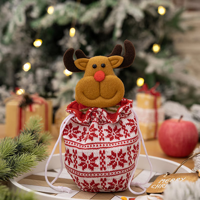 Geschenksäckchen mit Rentier-Motiv