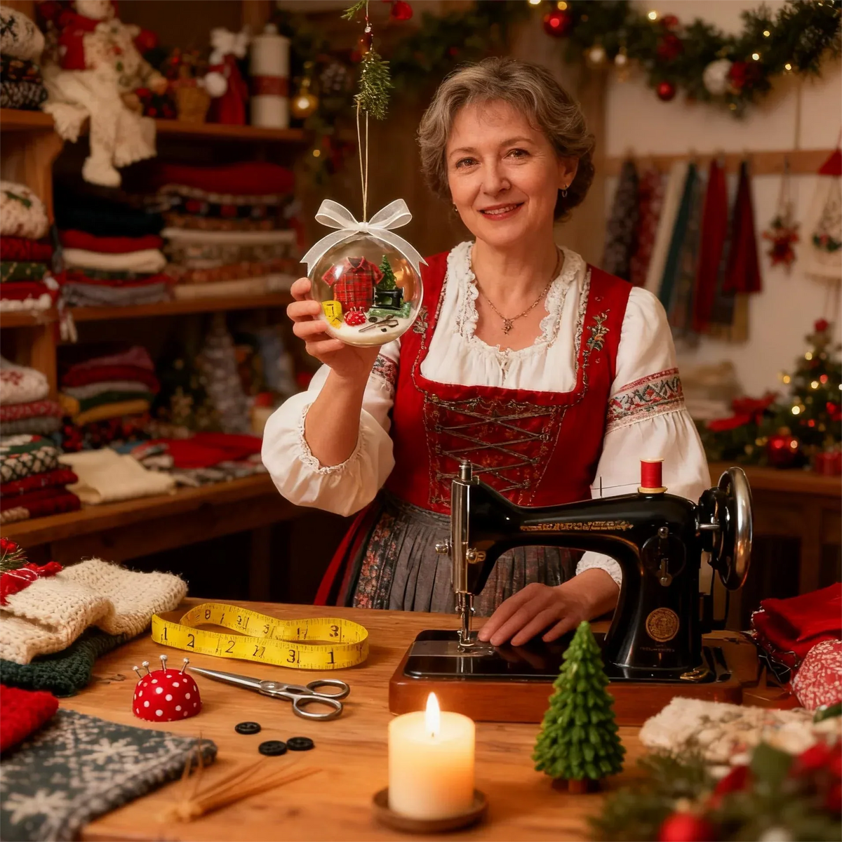 Näh-Weihnachtskugel Ausführung B