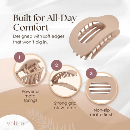 Velina™ – Set aus 4 flachen Komfort-Haarclips
