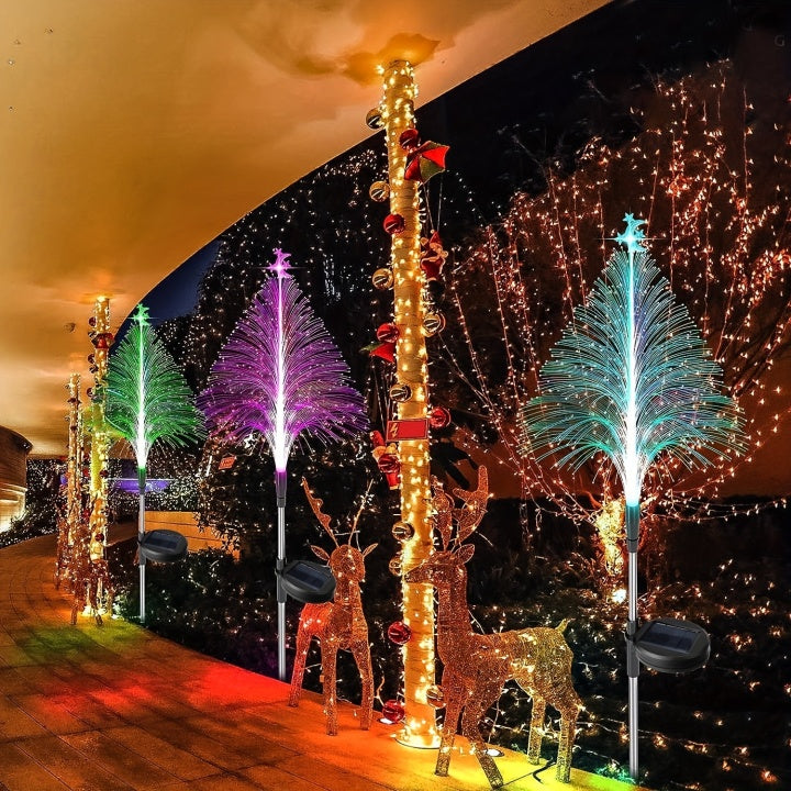 Solar Weihnachtsbaum Set Gartendeko