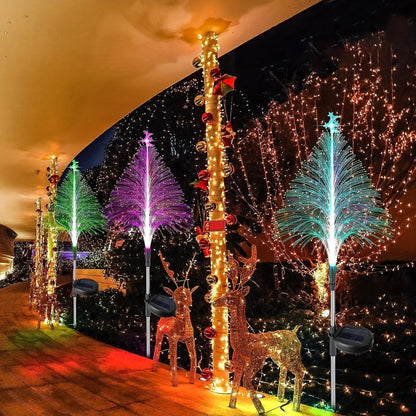 Solar Weihnachtsbaum Set Gartendeko