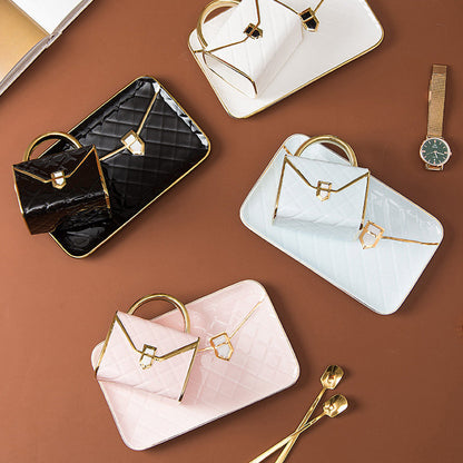 Handtaschen-Tasse Rosa und Schwarz