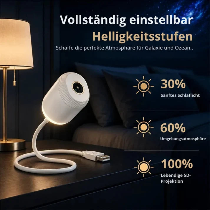 Galaxie Projektor mit Sternenhimmel und Fernbedienung