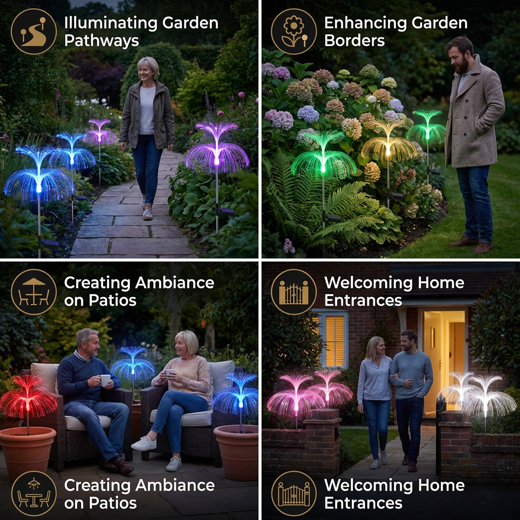 LuminaJelly™ | Solar Gartenlichter – Farbwechsel LED Qualle, wetterfest & kabellos