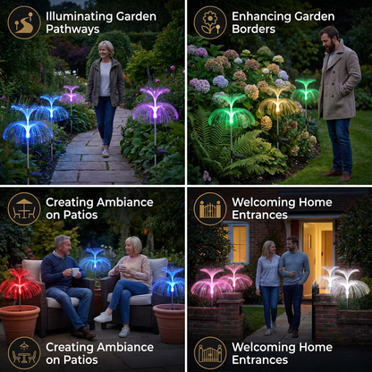 LuminaJelly™ | Solar Gartenlichter – Farbwechsel LED Qualle, wetterfest & kabellos