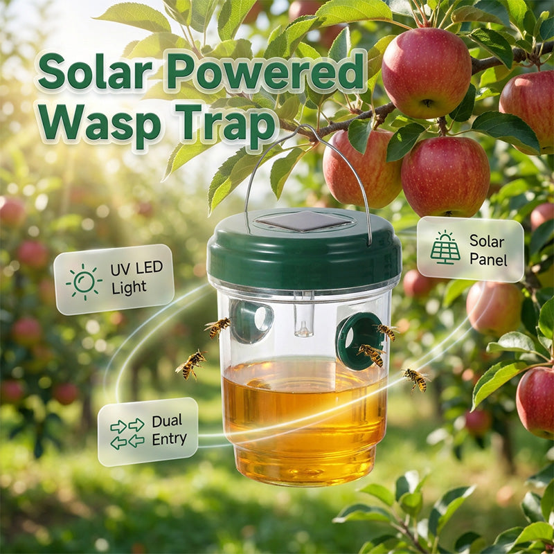 Solarbetriebene Wespenfalle mit LED-Anlockung | 1+1 GRATIS
