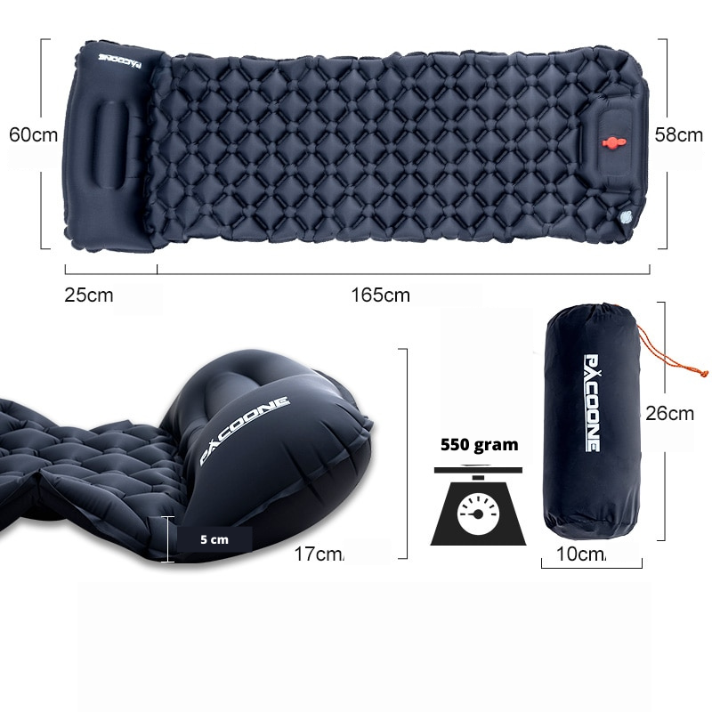SleepEase™™ - Sofortiger Komfort überall mit integriertem Kissen und Pumpe