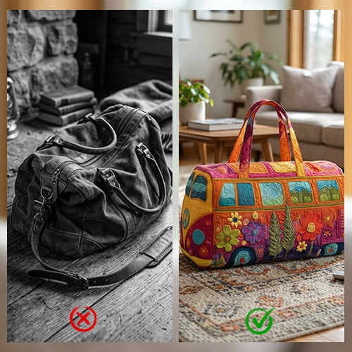 FloraVoyage Gesteppte Blumen Reisetasche C3