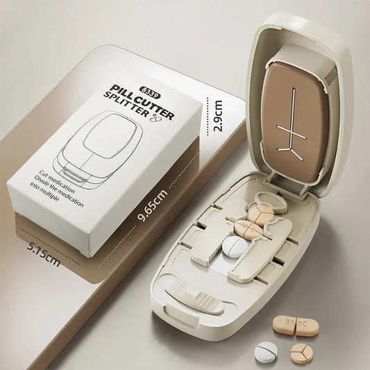 PillMate™ | Kompakter Tablettenteiler mit Klingenführung