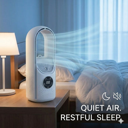 WhisperFlow™ Bladloser Turmventilator – Flüsterleise für Schreibtisch & Schlafzimmer