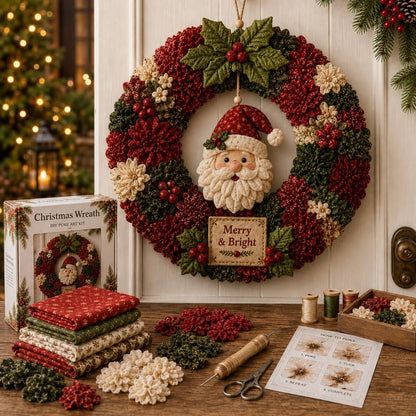 DIY Weihnachtskranz Bastelset ohne Nähen