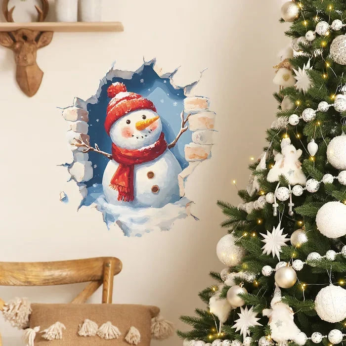 3D Weihnachtsmann Wandsticker aus PVC