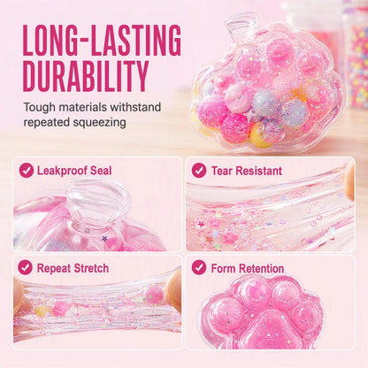 DIY Knetball Bastelset mit Schleim Glitzer und Perlen