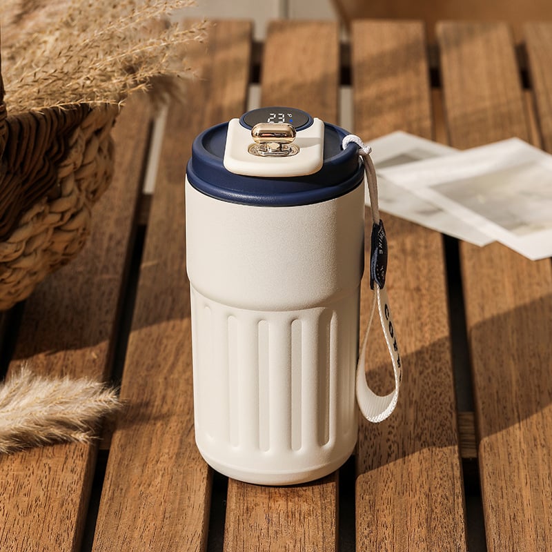 Premium Thermobecher mit LED-Temperaturanzeige – Stilvoll & Auslaufsicher