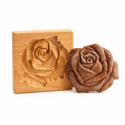 Holz-Keksform Rote Rose
