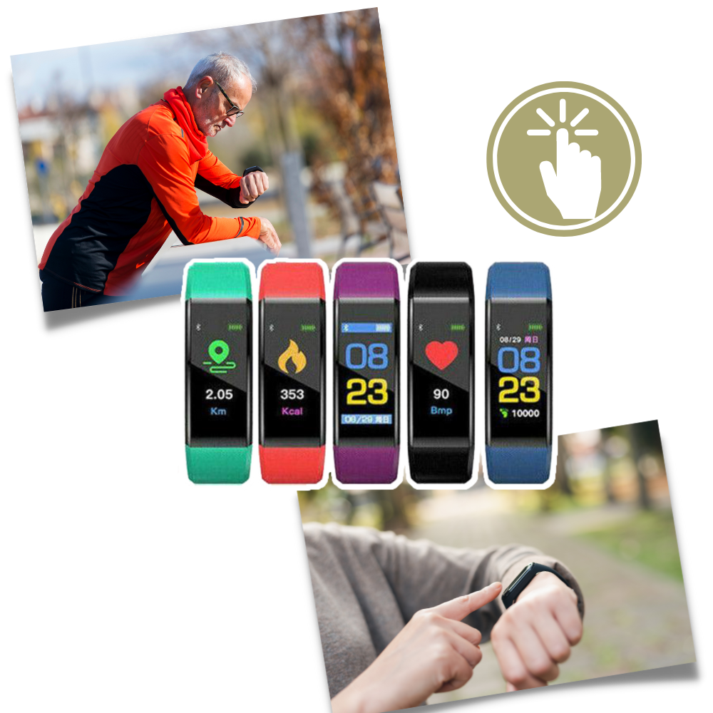Smartwatch mit Herzfrequenzanzeige Schlaftracking und Benachrichtigungen