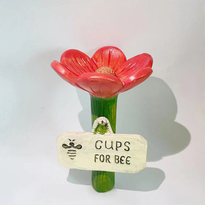 Bienen | Wasserstelle Gartenspieß in Blumenform