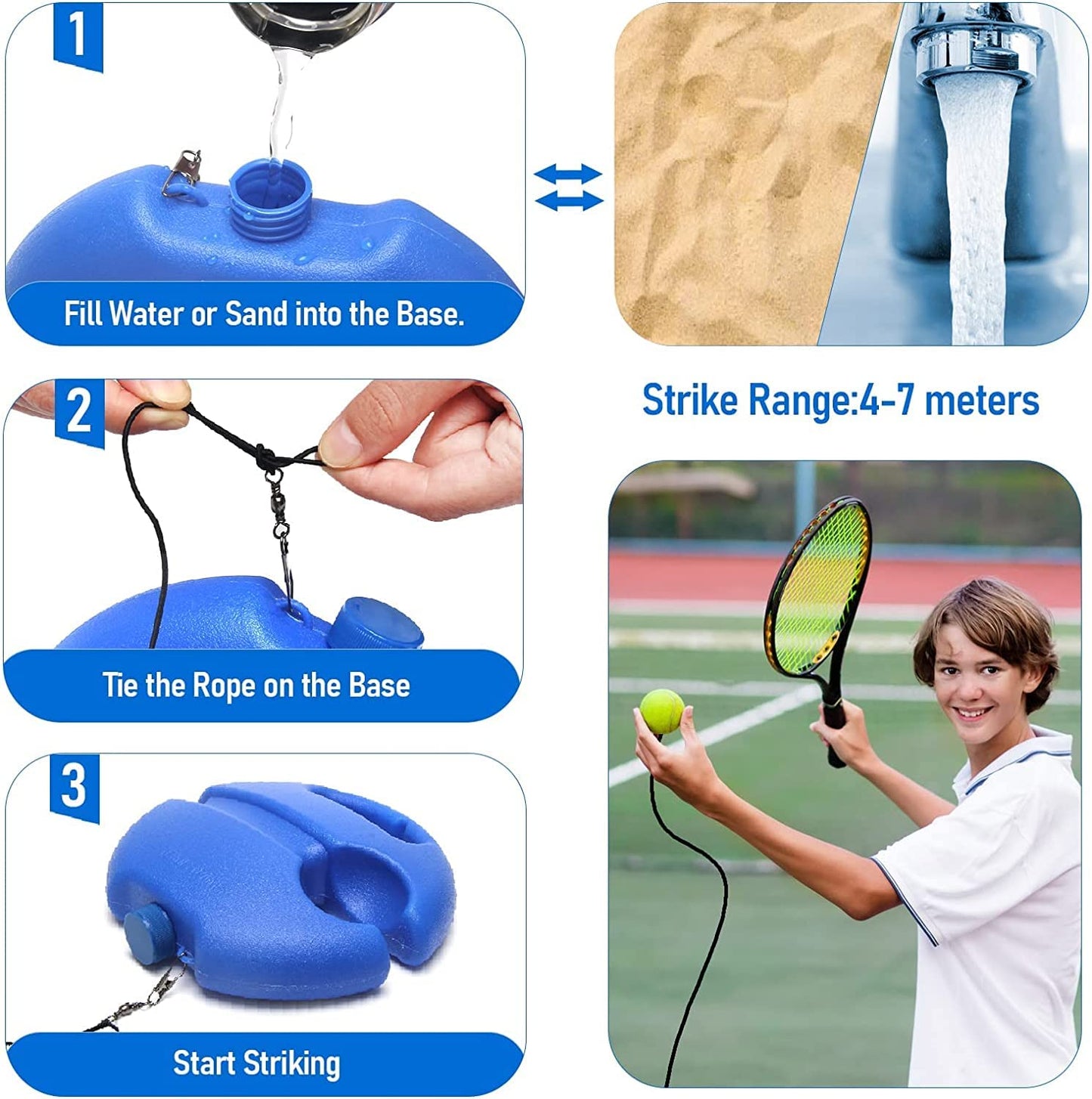 SoloRally™ | Tennis-Trainer für effektives Training ohne Partner