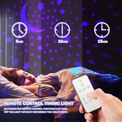GLOWLIGHT – Magischer Sternenprojektor mit 16 Farben und Timer-Funktion