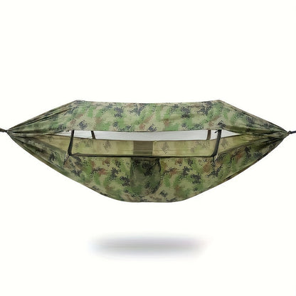 OutdoorRelax™ | Outdoor-Hängematte mit Moskitonetz und Sonnenschutz