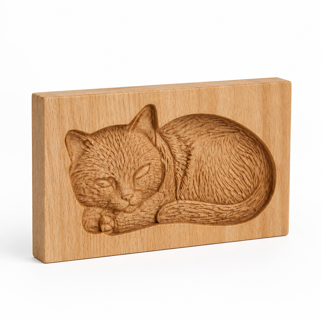 Holz-Keksform Katze