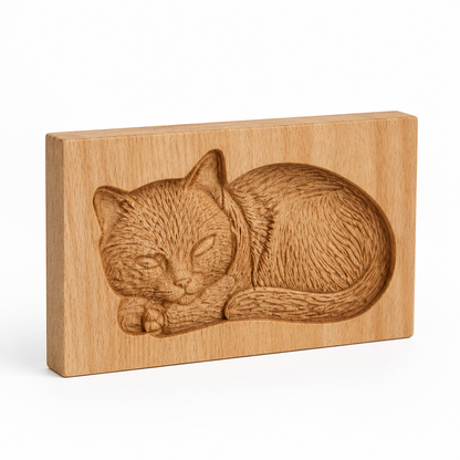 Holz-Keksform Katze
