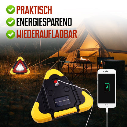 🚨 2-in-1 Solar-Warndreieck-Leuchten für den Notfall