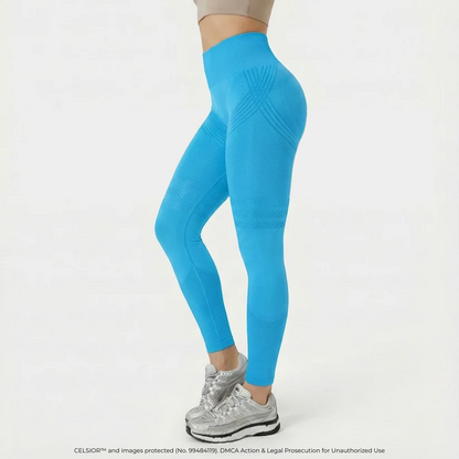 Hochgeschnittene, hüfthebende, elastische, schnelltrocknende Yoga-Leggings