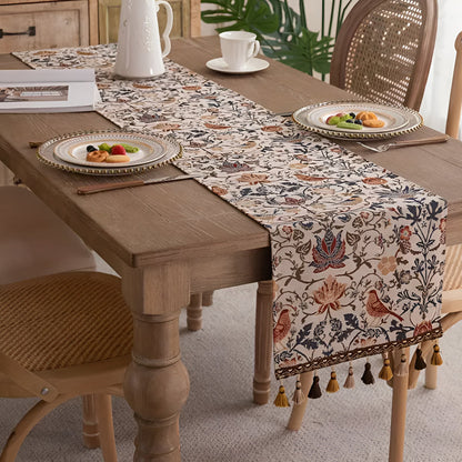 Tischläufer Jacquard-Muster Nahaufnahme