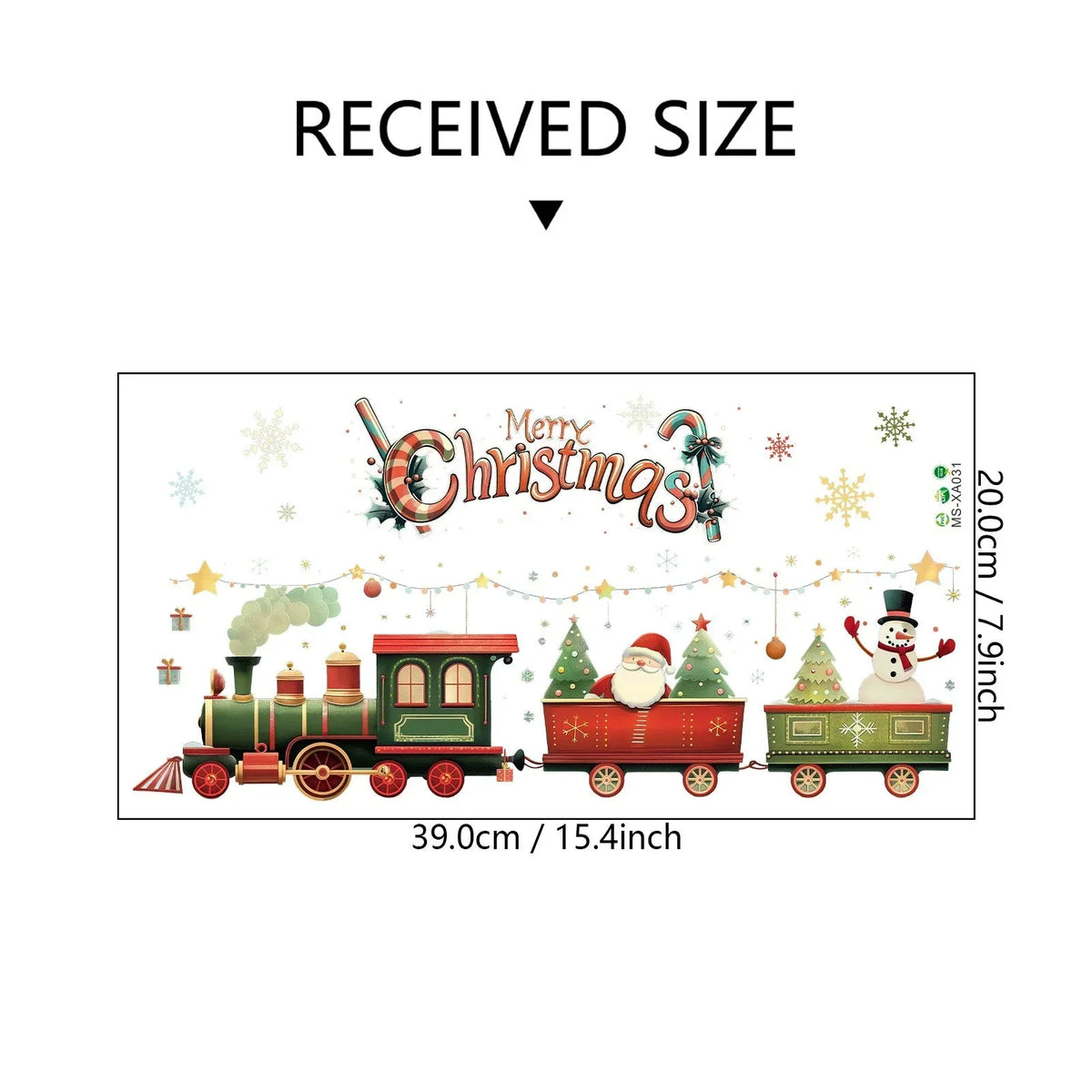 3D Weihnachtsmann Wandsticker aus PVC