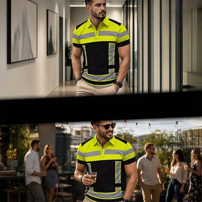 Warnschutz-Shirt mit Reflektorstreifen Kurzarm