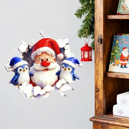 3D Weihnachtsmann Wandsticker aus PVC
