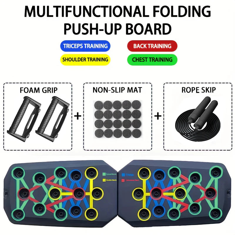 FlexBoard™ | Multifunktionales, zusammenklappbares Push-up-Board-Set für effektiven Muskelaufbau