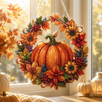 1+1 Kaching-Paket - 30 DIY Herbstkranz mit Strasssteinen zum Basteln | AutumnGlow