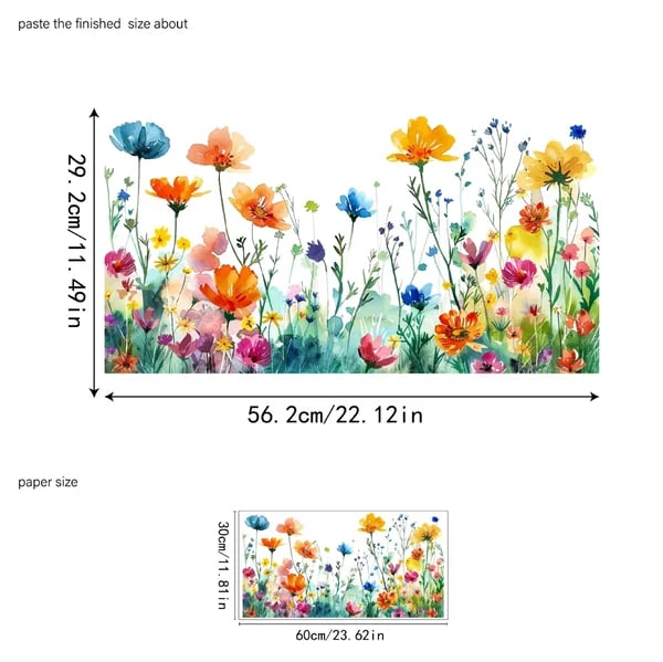 BloomVista™ | Fensteraufkleber | Wildblumen & Schmetterlinge, wiederverwendbar & rückstandsfrei