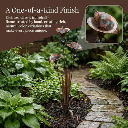 CallaChime™ | Handgefertigter Gartenstab mit Klangspiel
