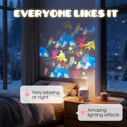 OceanGlow™ | Projektor Lampe – Rotierende Wellen, LED Nachtlicht & USB